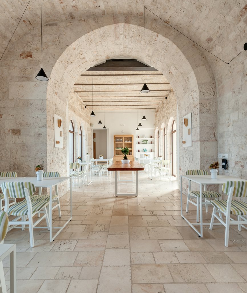 beautifully decorated restaurant of villa torre bianca by emily hotels in puglia italy