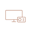 Drawing of a TV and Bluetooth radio