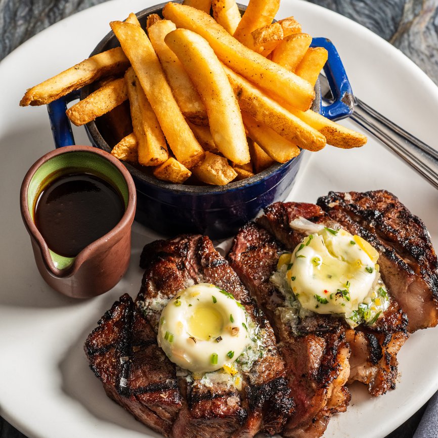 Old fora entree steak frites 6.25