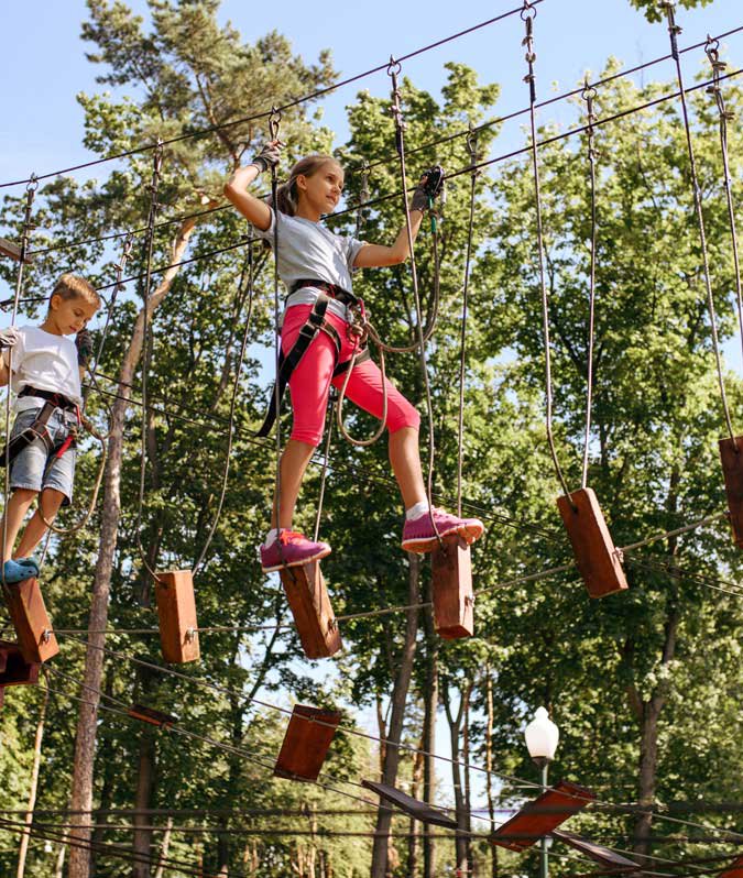 Ropes course in Puglia, Italy