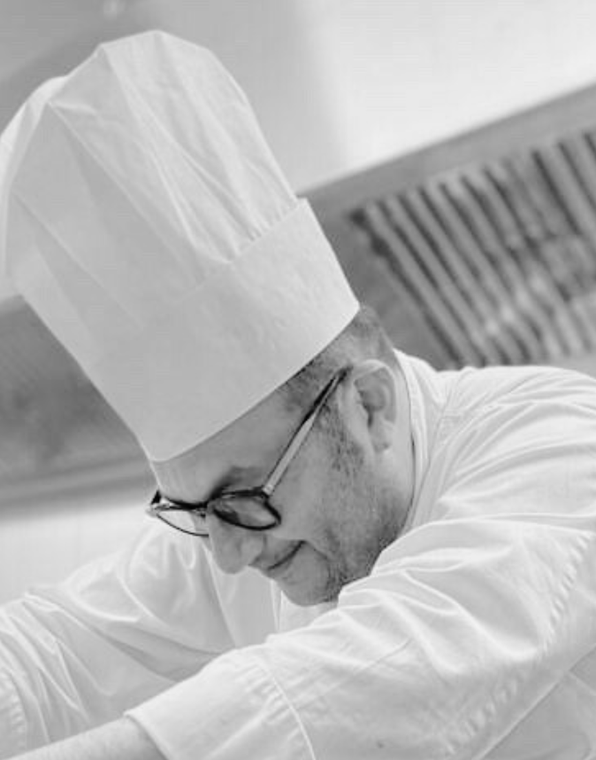 Chef Giovanni plating at Villa Torre Bianca