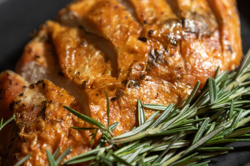 chicken breast for thanksgiving meal at fora chicago
