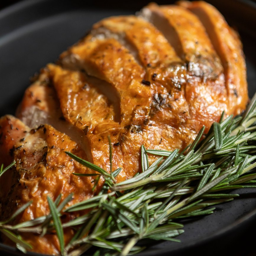 chicken breast for thanksgiving meal at fora chicago