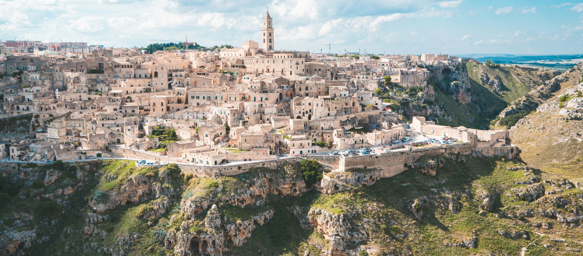 View of historic city of Matera