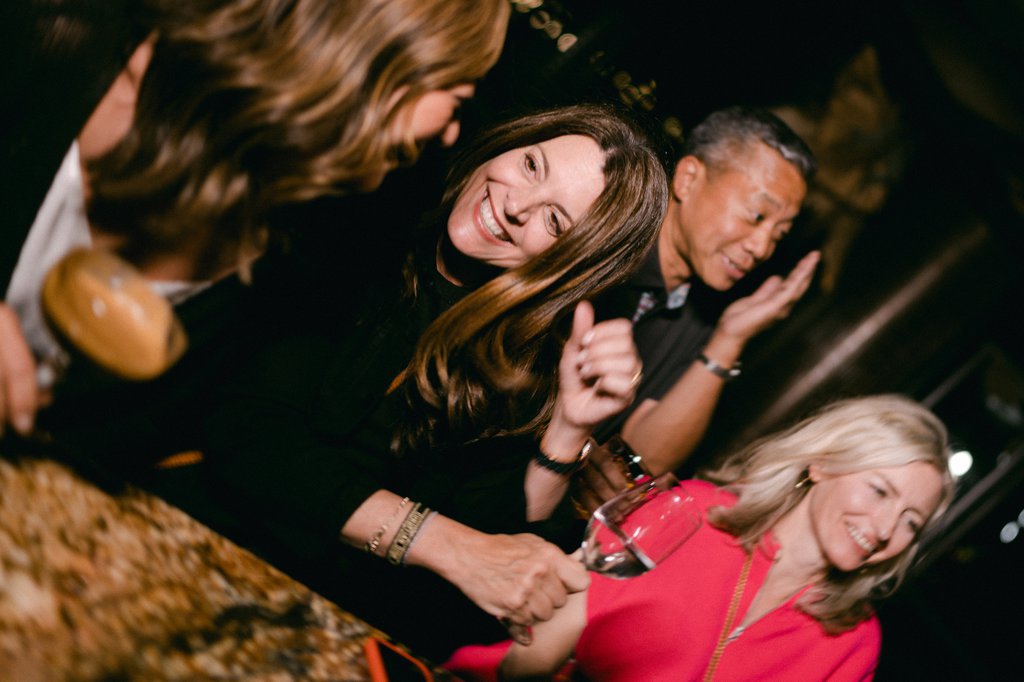 lively gathering of many people having a good time at selva chicago the emily hotel fulton market west loop